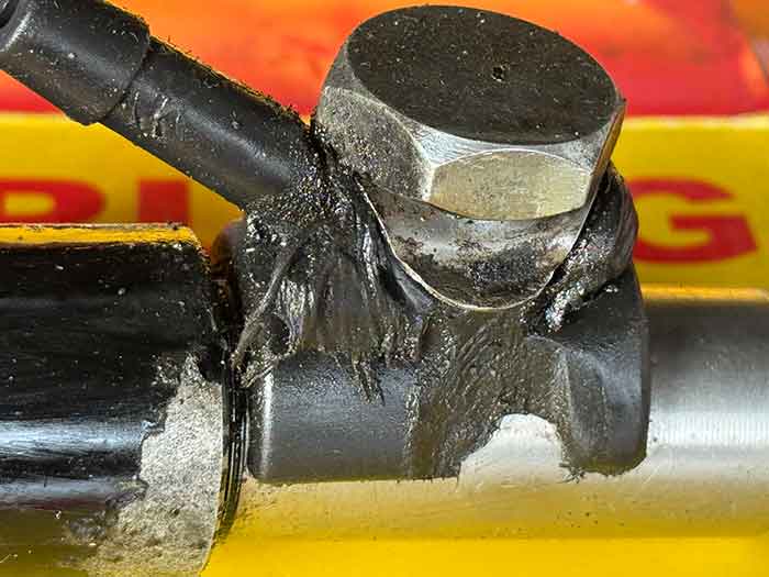 broken rear master cylinder