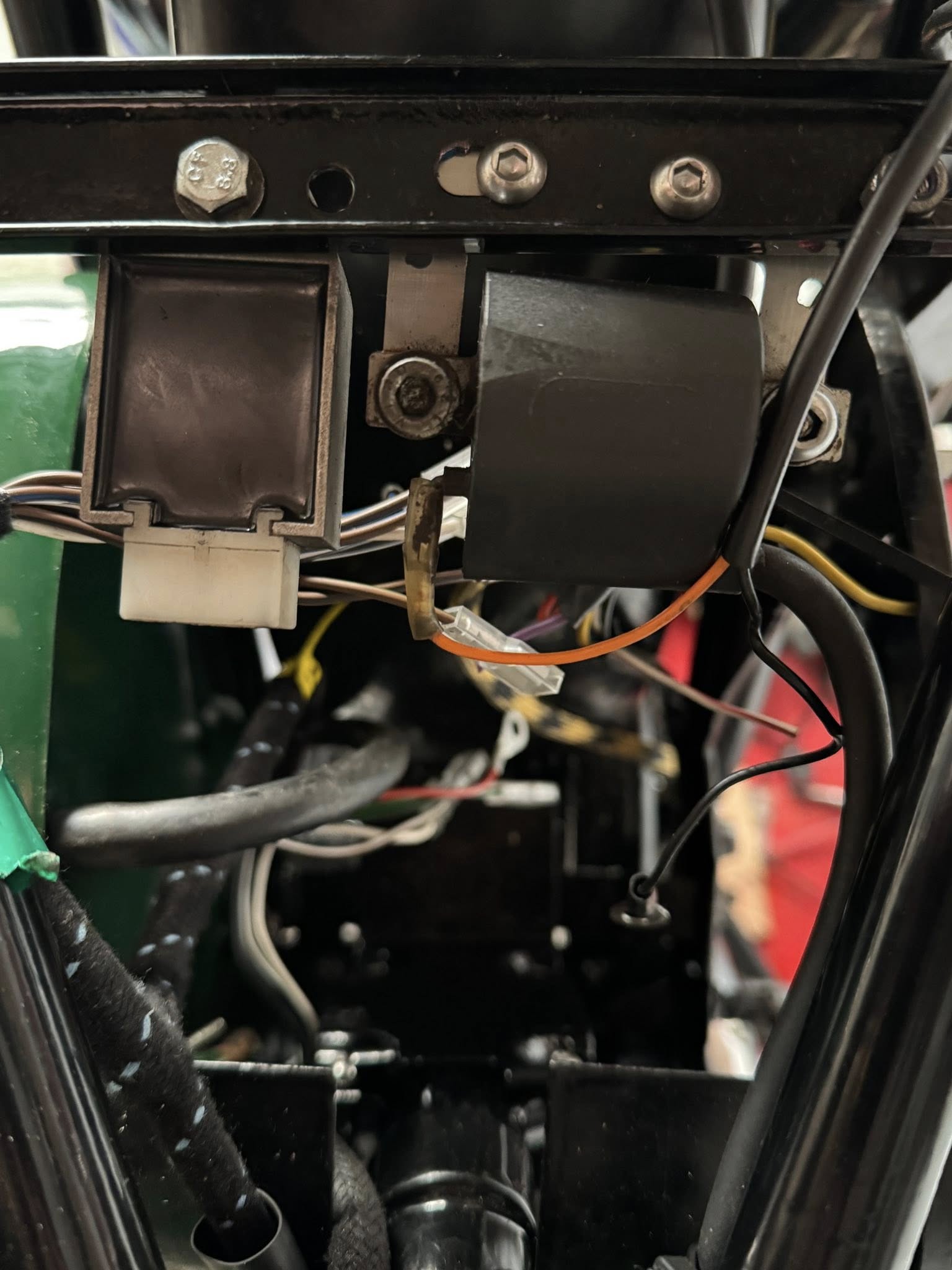 start of placing the wiring in the C15