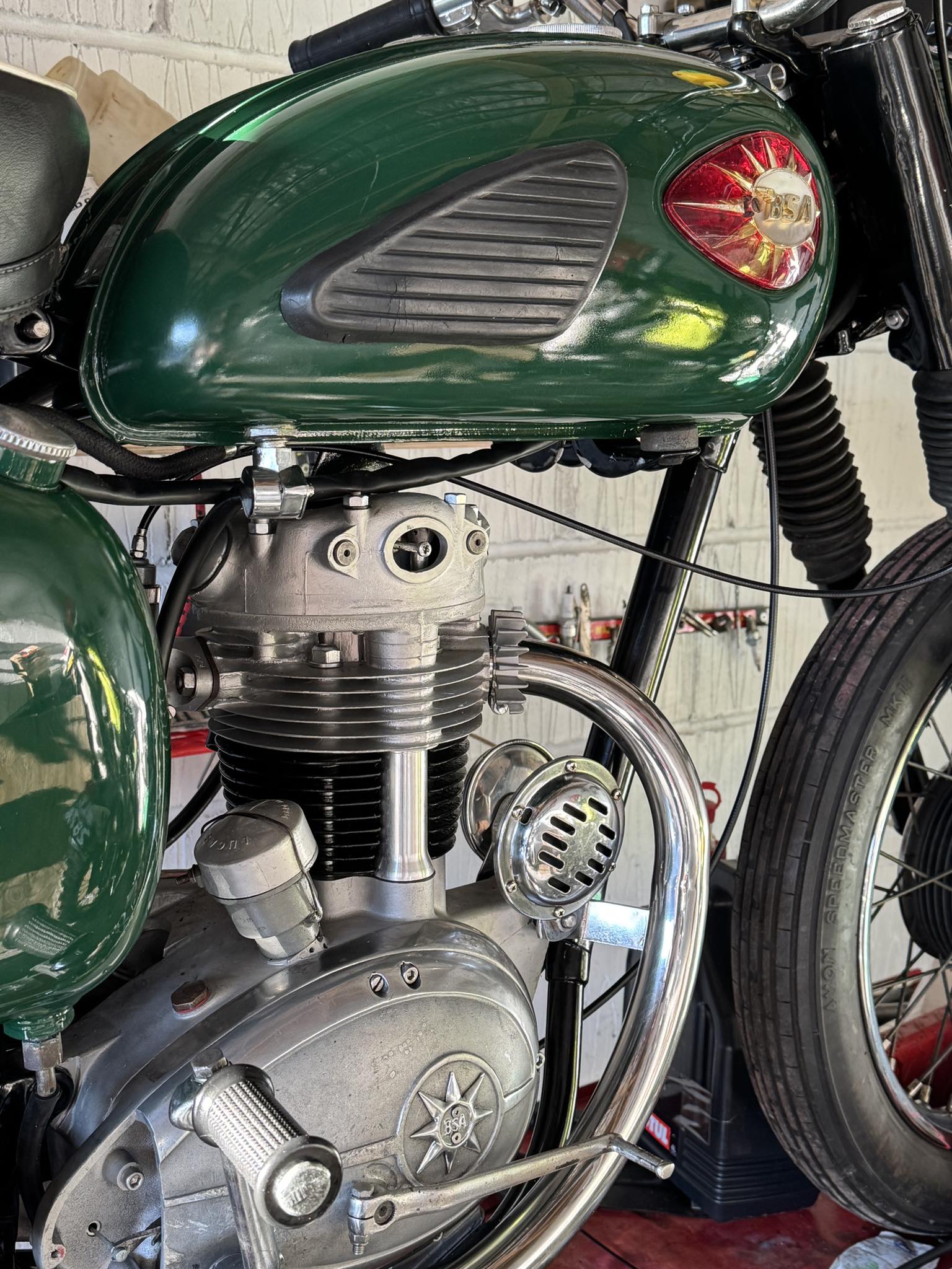 c15 with side case on and exhaust